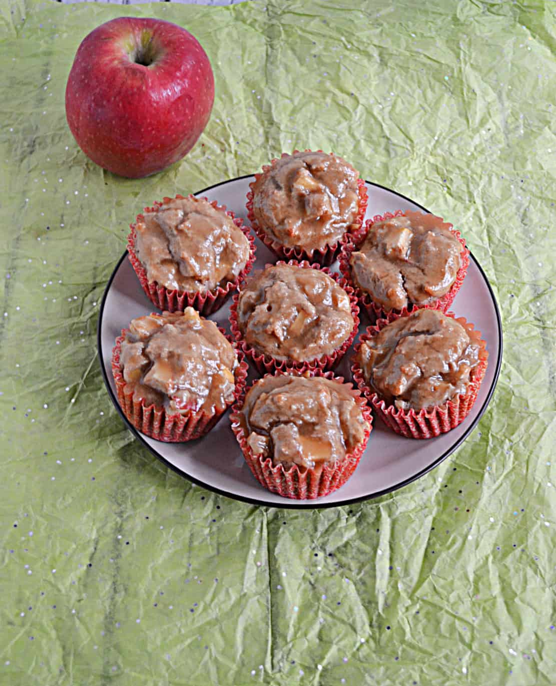 Brown Sugar Glazed Apple Cinnamon Cupcakes