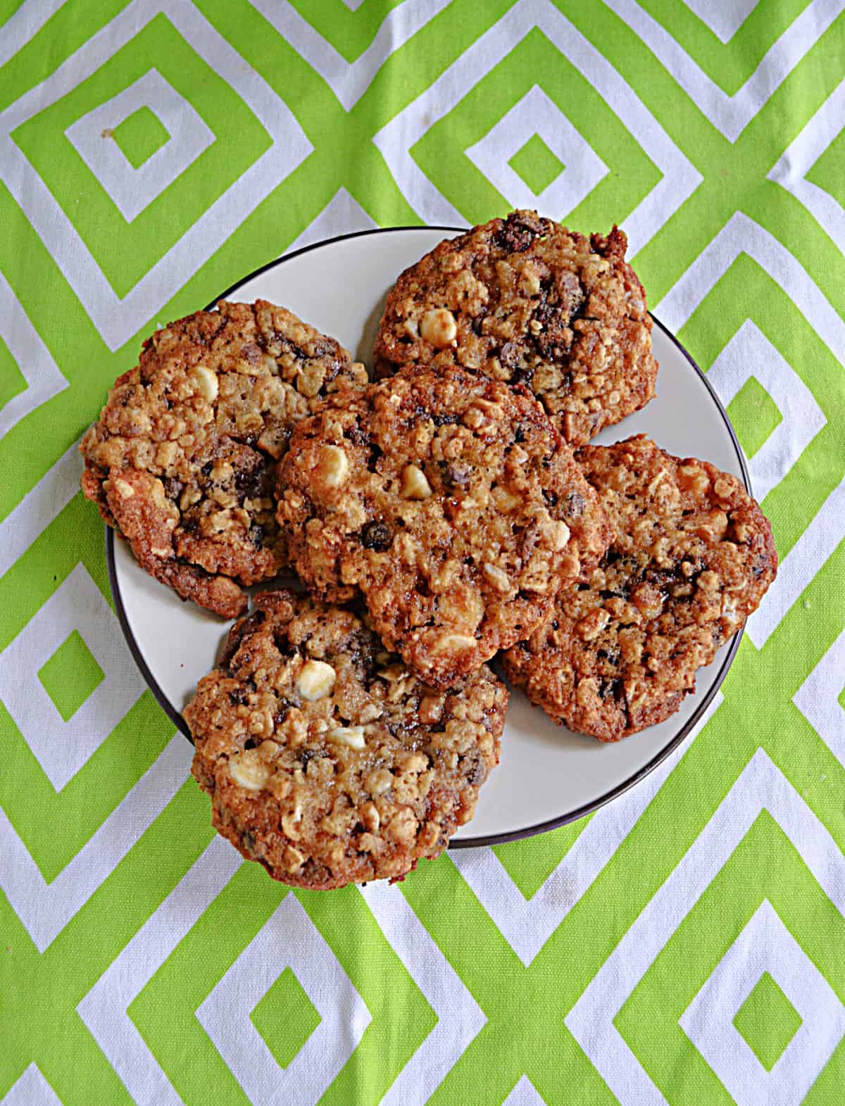 A plate of Monster cookies.