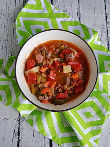 A bowl of Beef Vegetable Soup