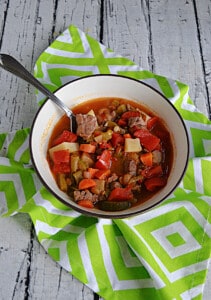 A bowl of Beef Vegetable Soup