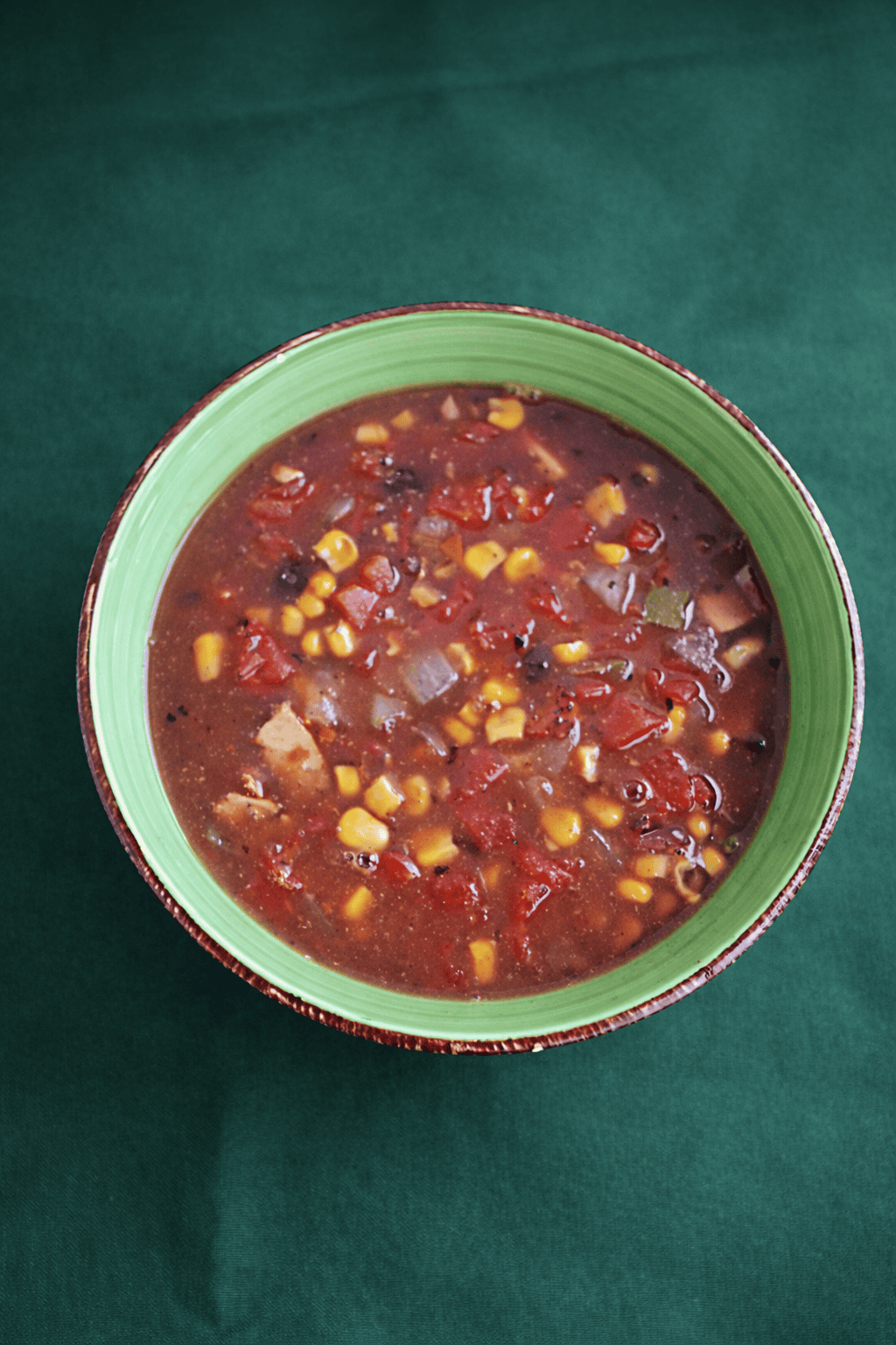 A bowl of chicken tortilla soup.