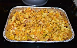 My family can't get enough of this Cornbread, Jalapeno, and Chorizo Stuffing for the holidays.