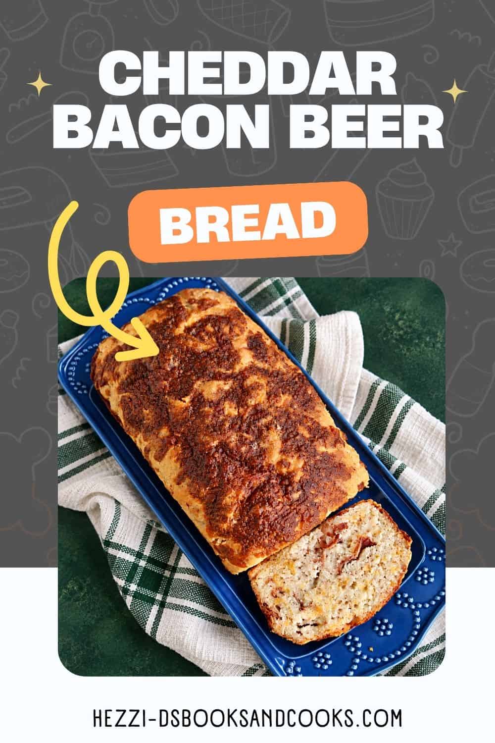 Pin Image: Title, a platter with golden brown bread on it on a dish towel.