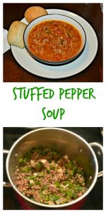 Stuffed Pepper Soup is ready in under an hour
