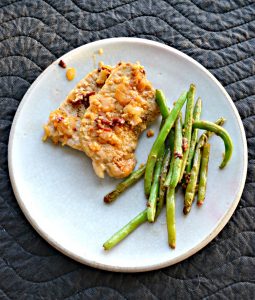 Conga Lime Pork chops with green beans