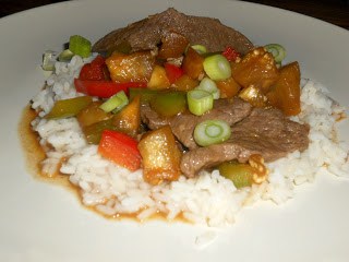 Love the bright colors in this Beef with Eggplant Stir Fry