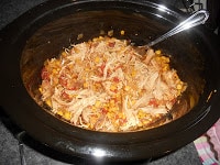 Slow Cooker Chicken with Corn and Poblanos