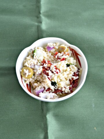 A bowl of couscous salad