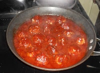 Homemade Meatballs in Amaretto BBQ Sauce