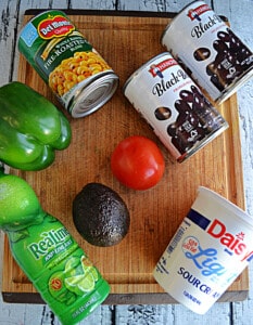 Ingredients for making Black Bean patties.