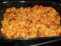 Cornbread, Chorizo, and Jalapeno Stuffing is great for Thanksgiving Dinner.  Try this recipe today!
