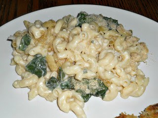 Delicious Lighter Baked Macaroni and Cheese with Spinach