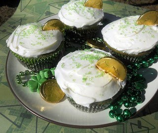 Green Velvet Cupcakes fro St. Patrick's Day