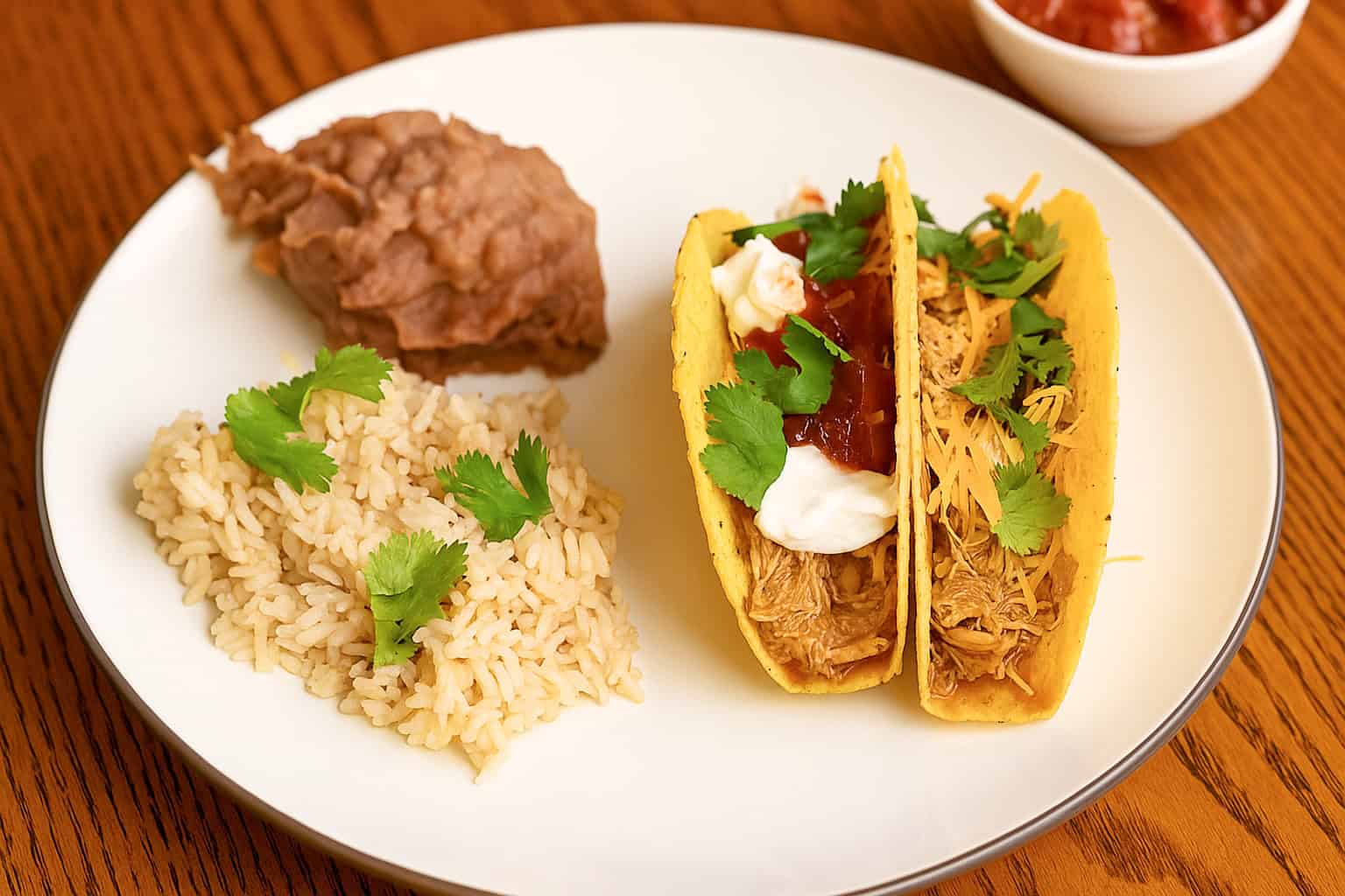 Slow Cooker Cheddar Beer Chicken Tacos
