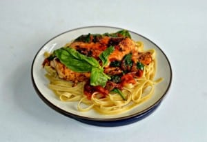 Italian Herb Sauteed Chicken over pasta is a quick and easy weeknight meal.