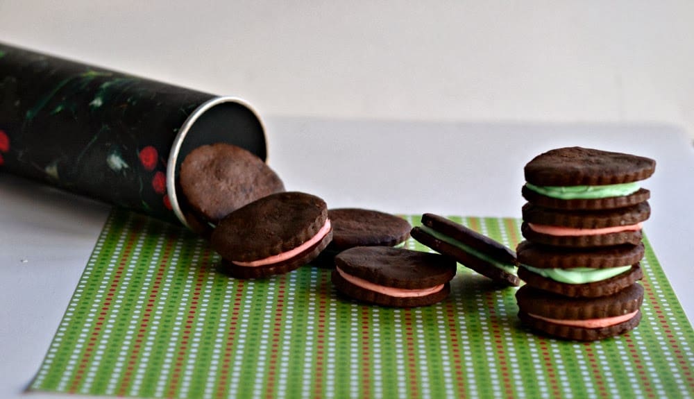 Dark Chocolate Mint Sandwich Cookies