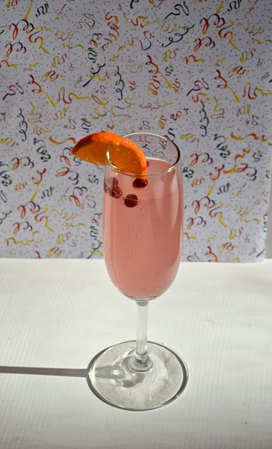 Pomegranate Orange Champagne Cocktail from Hezzi-D's Books and Cooks