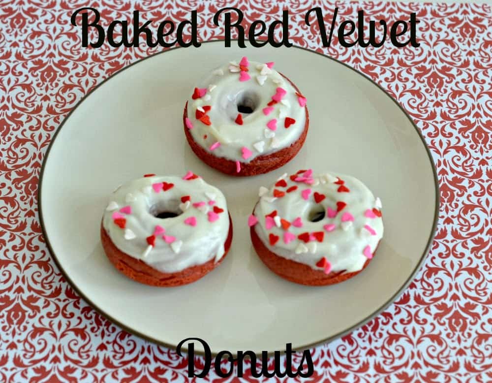 Baked Red Velvet Donuts with Cream Cheese Glaze