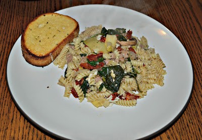 Pasta with Sausage, Spinach, and Artichokes