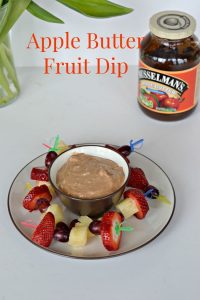 Apple Butter fruit dip has 2 ingredients and is great with graham crackers or fruit.