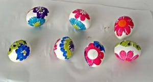 DIY Easter Eggs using napkins and Mod Podge!