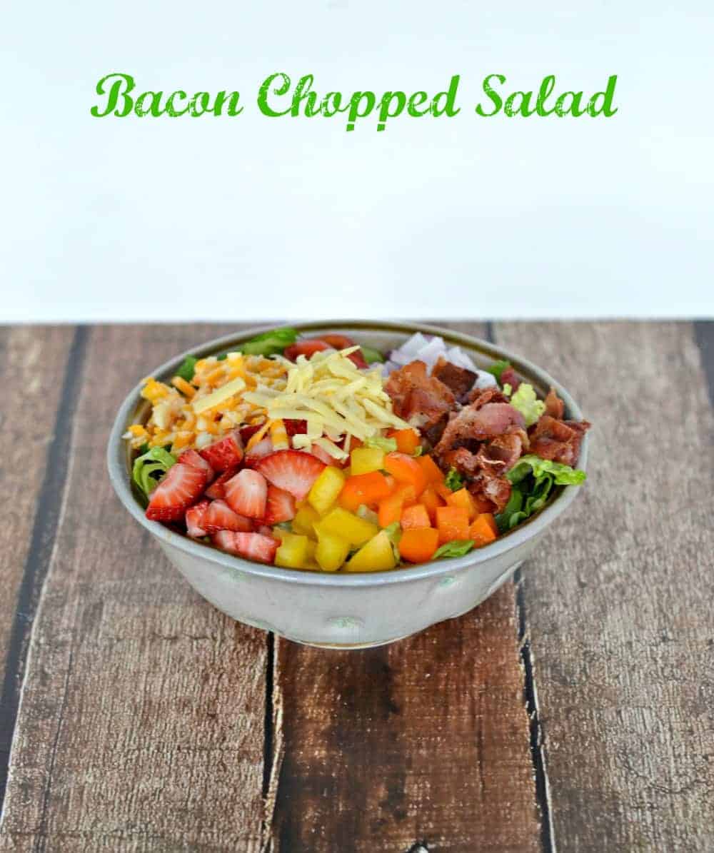 Bacon Chopped Salad with Strawberry Poppyseed Dressing