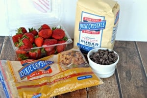 Chocolate Covered Strawberry Brownies using Dixie Crystals Sugar!