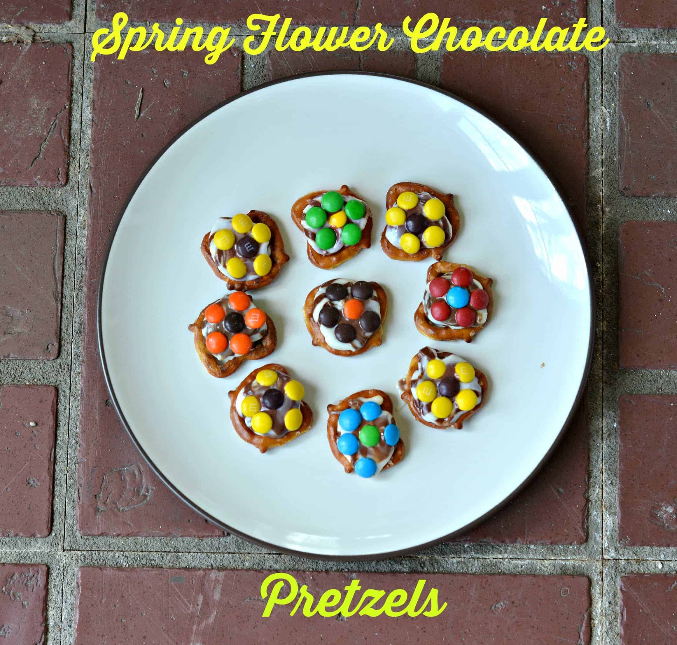 Spring Flower Chocolate Pretzels-easy to make!