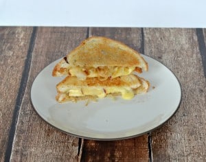 Gourmet Grilled cheese with cheddar, apples, and onions