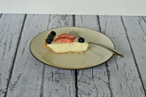 Delicious No Bake Cheesecake with fruit is perfect for summer
