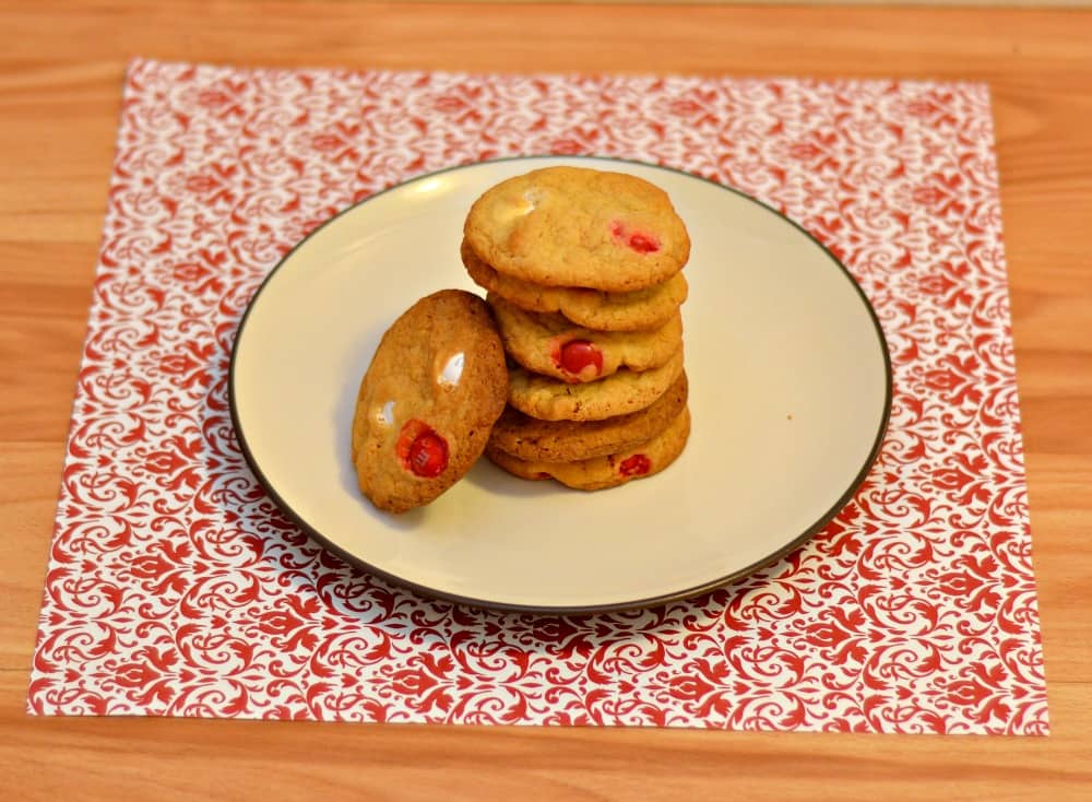 Red and White Chocolate Chip Cookies for #ChristmasinJuly