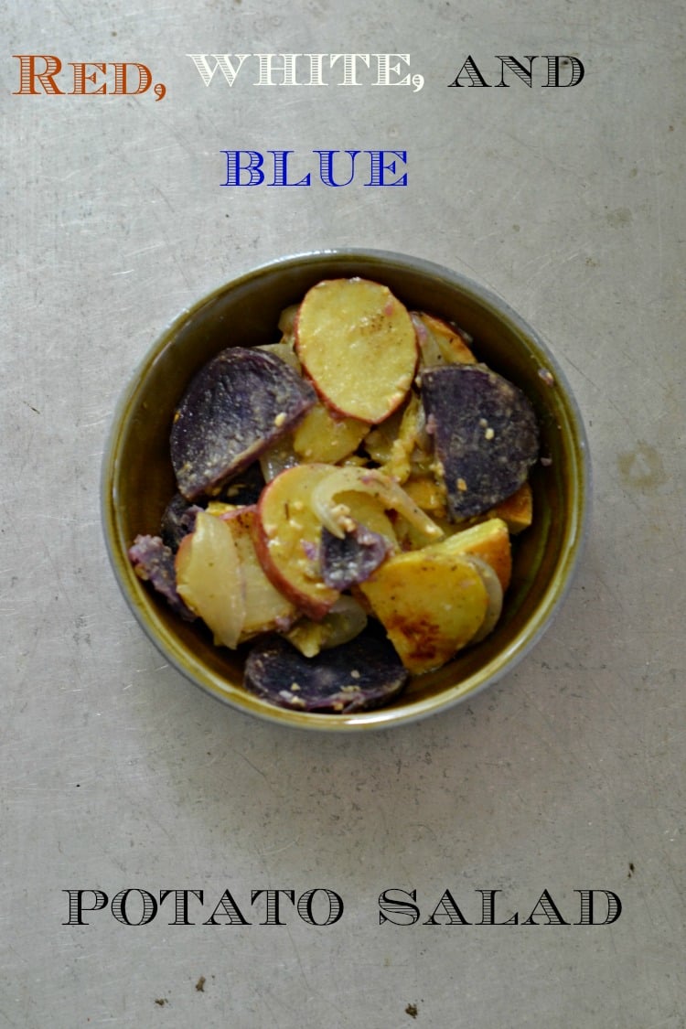 Red, White, and Blue Roasted Potato Salad