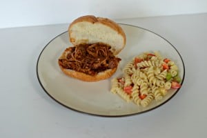 Dr. Spicy BBQ pulled pork sandwiches are made in the crock-pot so you don't have to turn on the oven!