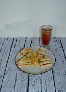 The Hezzi-D Club Sandwich with a tall, cool glass of Lipton Iced Tea