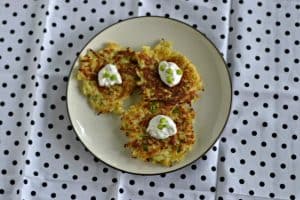 Kohlrabi fritters are similar to potato pancakes and just as delicious