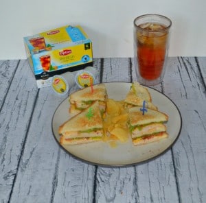 The Hezzi-D Club Sandwich with a refreshing glass of Lipton Iced Tea