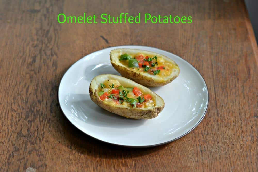 Omelet Stuffed Breakfast Potatoes | Hezzi-D's Books and Cooks