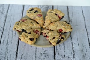 Red, White, and Blue Vegan Scones made with Silk Almondmilk!