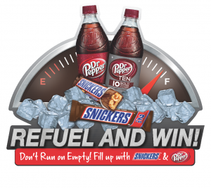 Refuel with SNICKERS and Dr Pepper and win!