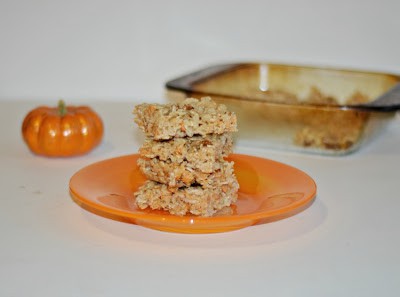 Gooey browned butter pecan Rice Krispies treats with butterscotch chips.