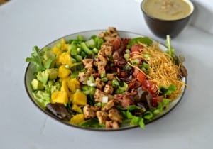 Carribean Cobb Salad with Fiery Pineapple Dressing