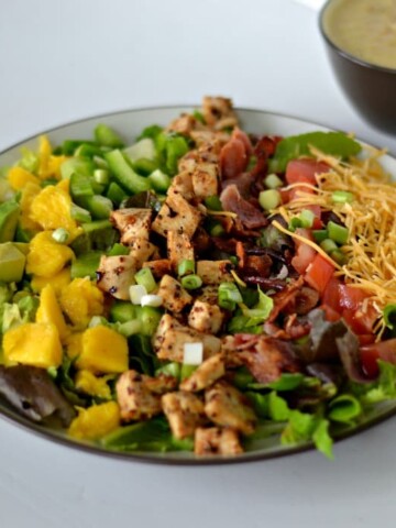 Carribean Cobb Salad with Fiery Pineapple Dressing