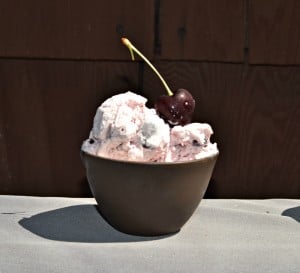 Cherry Cheesecake Ice Cream is soft, creamy, and delicious