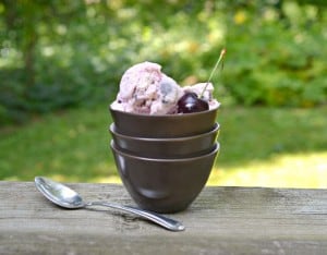 No Churn Cherry Cheesecake Ice Cream is the easy way to make ice cream without an ice cream maker!