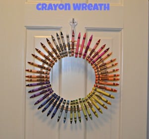 Crayon Wreath is a fun and easy Christmas present!