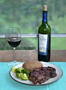 It's grilling season and this Grilled Ribeye Steak with Merlot Mushroom sauce is delicious!