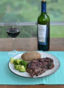Grilled Ribeye with Merlot Mushroom Sauce is a great way to jazz up steak!
