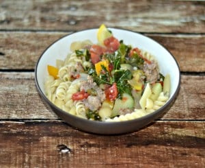 Pasta with Sausage and Summer Vegetables for CSA Tuesdays!
