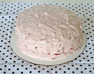 Strawberry Dream Cake with fluffy strawberry frosting