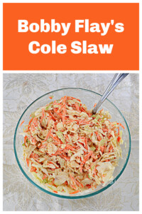Pin Image: Text Title, a bowl of cole slaw.